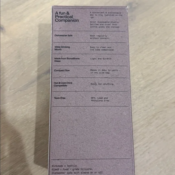 NWT- Bink Cream Mini Water Bottle - Picture 8 of 8